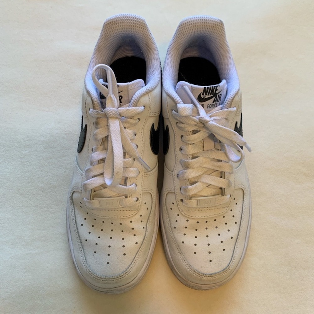 custom nike black swoosh air force 1